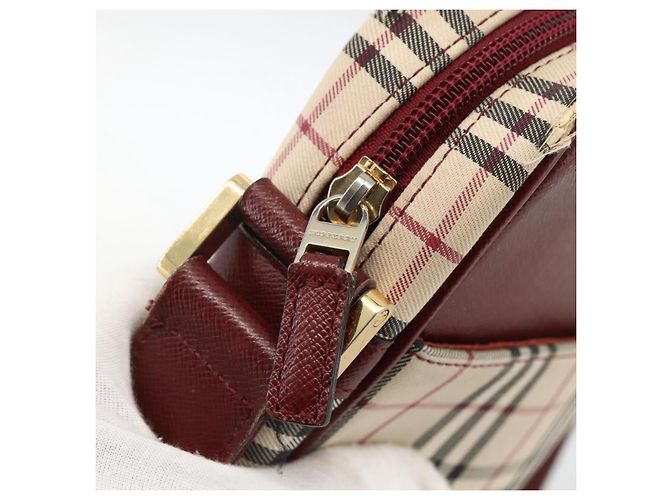 Borsa a Spalla Nova Check in Tela Beige Oro Auth bs33586 di BURBERRY D'oro - vista 10