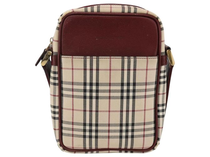 Borsa a Spalla Nova Check in Tela Beige Oro Auth bs33586 di BURBERRY D'oro - vista 13