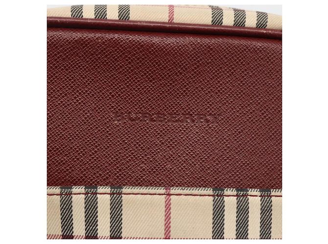 Borsa a Spalla Nova Check in Tela Beige Oro Auth bs33586 di BURBERRY D'oro - vista 17