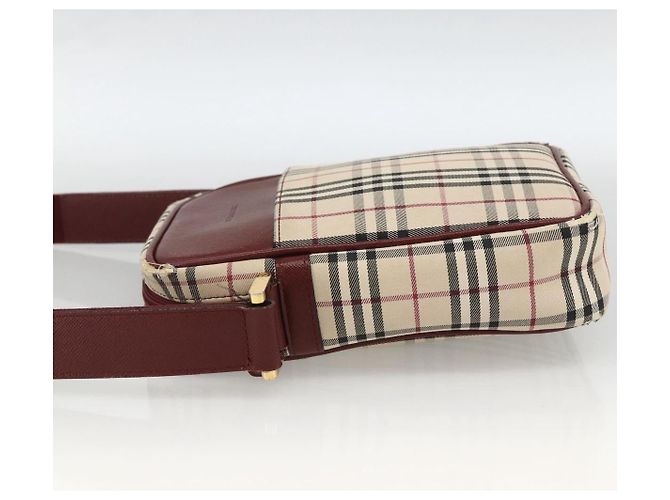 Borsa a Spalla Nova Check in Tela Beige Oro Auth bs33586 di BURBERRY D'oro - vista 3