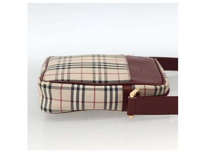 Borsa a Spalla Nova Check in Tela Beige Oro Auth bs33586 di BURBERRY D'oro - vista 4