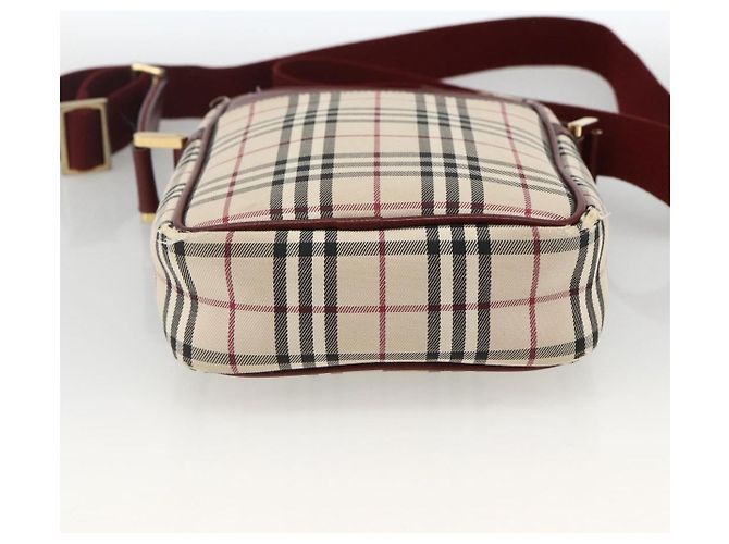 Borsa a Spalla Nova Check in Tela Beige Oro Auth bs33586 di BURBERRY D'oro - vista 5