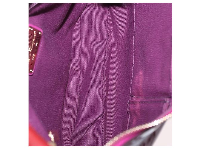 Borsa a mano Salvatore Ferragamo in pelle verniciata viola e oro Auth BA10072 D'oro Porpora - vista 11