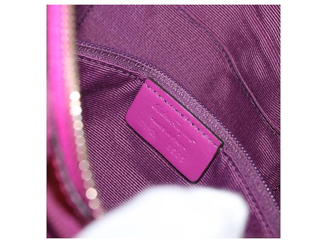 Borsa a mano Salvatore Ferragamo in pelle verniciata viola e oro Auth BA10072 D'oro Porpora - vista 12