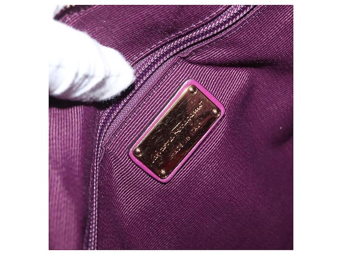 Borsa a mano Salvatore Ferragamo in pelle verniciata viola e oro Auth BA10072 D'oro Porpora - vista 18