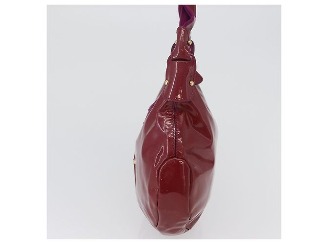 Borsa a mano Salvatore Ferragamo in pelle verniciata viola e oro Auth BA10072 D'oro Porpora - vista 3