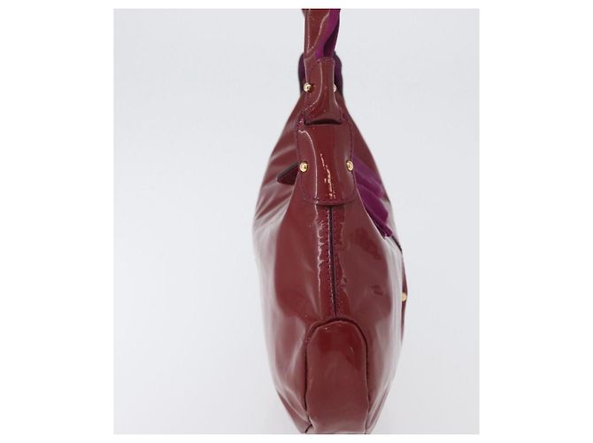 Borsa a mano Salvatore Ferragamo in pelle verniciata viola e oro Auth BA10072 D'oro Porpora - vista 4