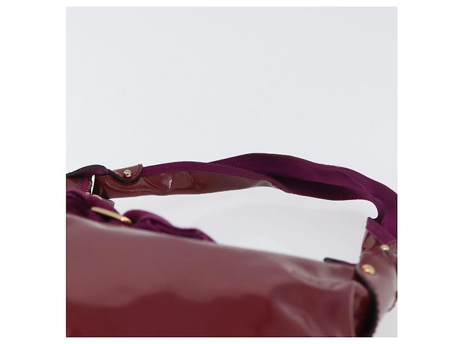 Borsa a mano Salvatore Ferragamo in pelle verniciata viola e oro Auth BA10072 D'oro Porpora - vista 8