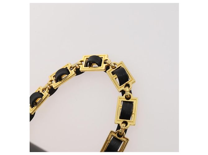 Zaino in pelle nero e oro Gianni Versace Auth BA10433 D'oro - vista 14