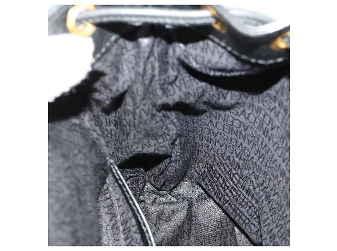 Zaino in pelle nero e oro Gianni Versace Auth BA10433 D'oro - vista 22