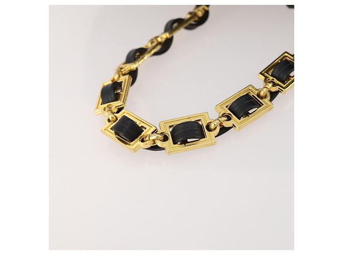 Zaino in pelle nero e oro Gianni Versace Auth BA10433 D'oro - vista 7