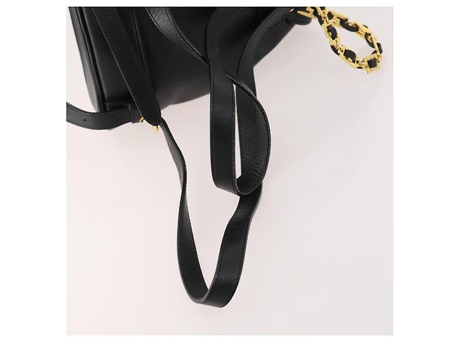 Zaino in pelle nero e oro Gianni Versace Auth BA10433 D'oro - vista 8