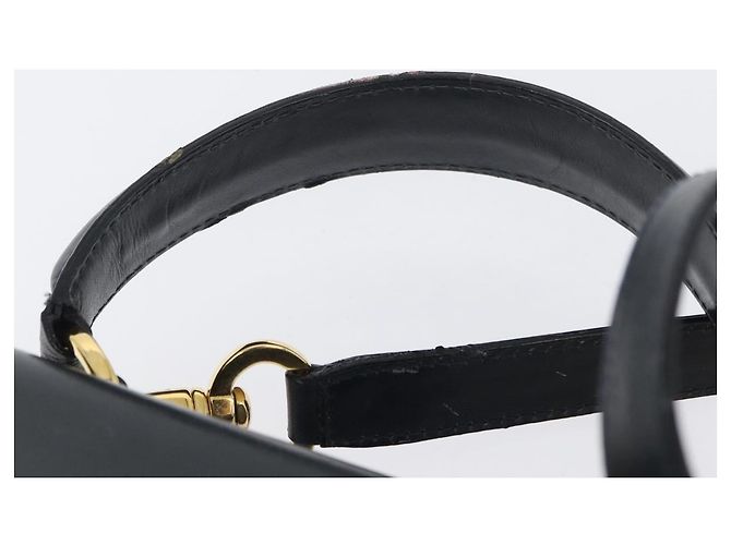 Borsa a mano Salvatore Ferragamo in pelle 2 in 1 blu navy oro Auth ki6504 D'oro - vista 15