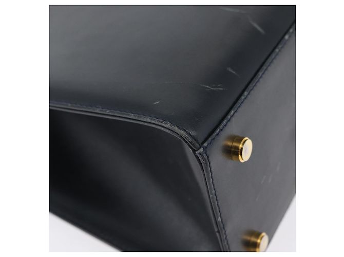 Borsa a mano Salvatore Ferragamo in pelle 2 in 1 blu navy oro Auth ki6504 D'oro - vista 19