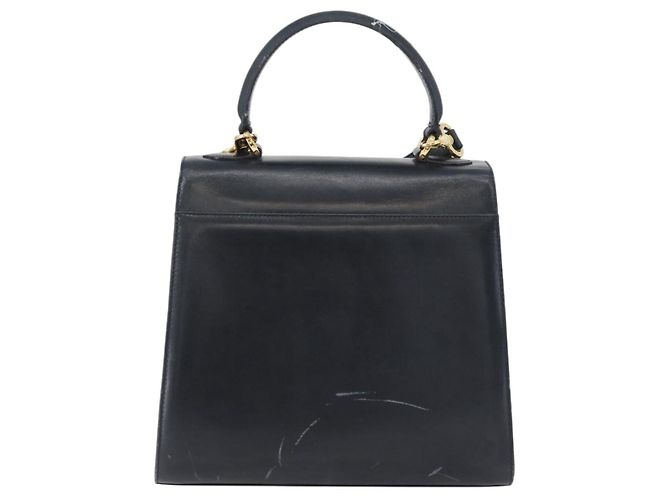 Borsa a mano Salvatore Ferragamo in pelle 2 in 1 blu navy oro Auth ki6504 D'oro - vista 2