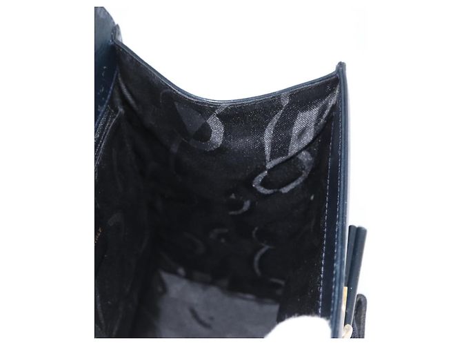 Borsa a mano Salvatore Ferragamo in pelle 2 in 1 blu navy oro Auth ki6504 D'oro - vista 24