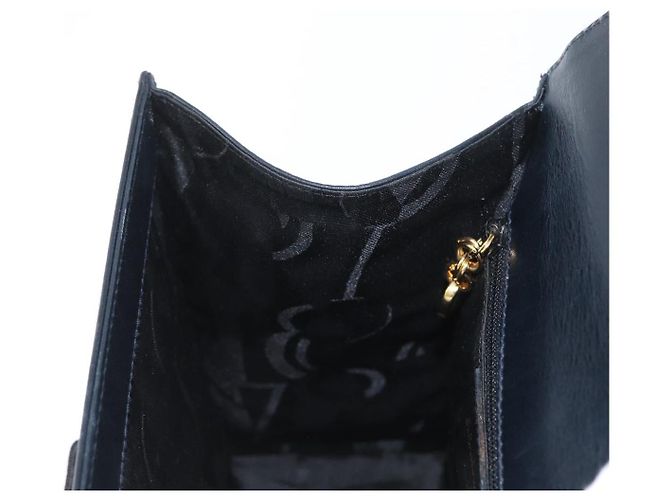Borsa a mano Salvatore Ferragamo in pelle 2 in 1 blu navy oro Auth ki6504 D'oro - vista 25