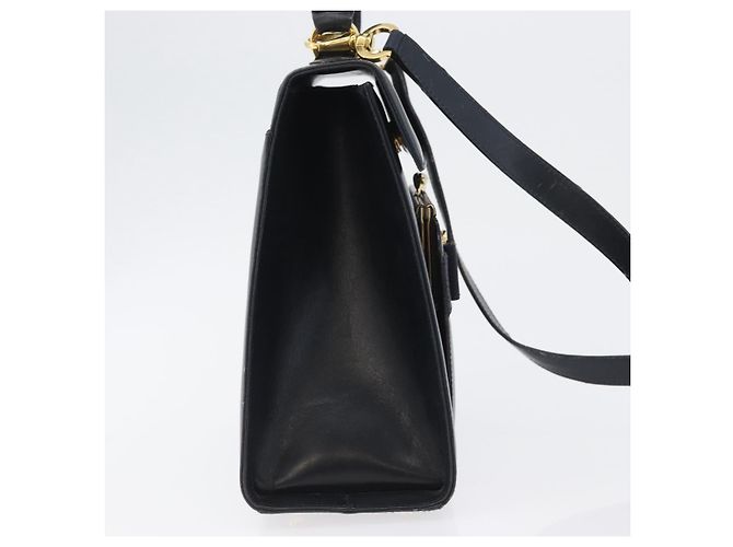 Borsa a mano Salvatore Ferragamo in pelle 2 in 1 blu navy oro Auth ki6504 D'oro - vista 5