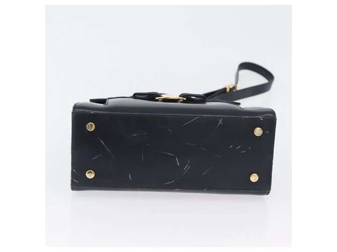 Borsa a mano Salvatore Ferragamo in pelle 2 in 1 blu navy oro Auth ki6504 D'oro - vista 6