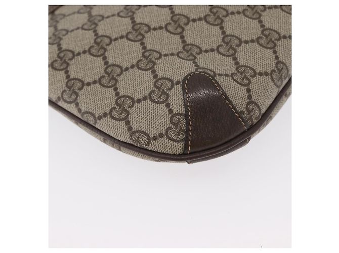 Borsa a Spalla Gucci GG Supreme Web Sherry Line PVC Beige 904 02 026 Auth 172873 - vista 10