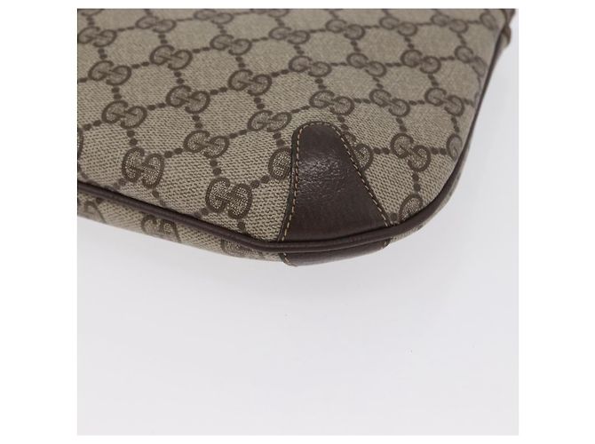 Borsa a Spalla Gucci GG Supreme Web Sherry Line PVC Beige 904 02 026 Auth 172873 - vista 11