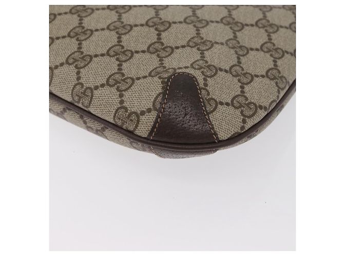 Borsa a Spalla Gucci GG Supreme Web Sherry Line PVC Beige 904 02 026 Auth 172873 - vista 13