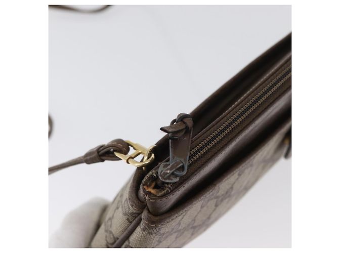 Borsa a Spalla Gucci GG Supreme Web Sherry Line PVC Beige 904 02 026 Auth 172873 - vista 15