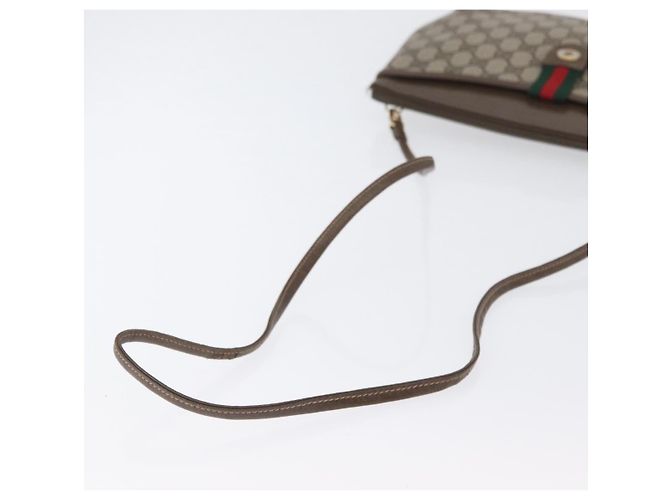 Borsa a Spalla Gucci GG Supreme Web Sherry Line PVC Beige 904 02 026 Auth 172873 - vista 7