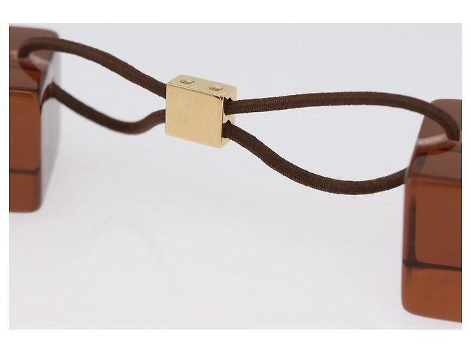 LOUIS VUITTON Clip per Capelli Cube in Plastica Marrone LV Auth BA11080 - vista 4