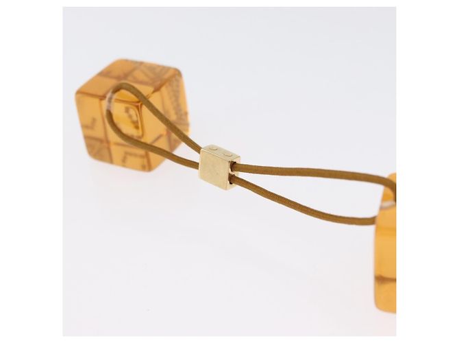 LOUIS VUITTON Clip per Capelli Cube in Plastica Marrone LV Auth BA11080 - vista 8