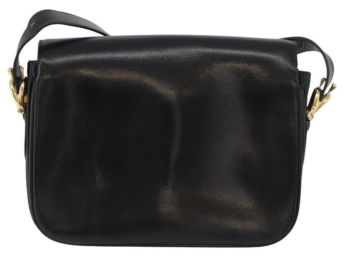 Borsa a Spalla CÉLINE Carrozza in Pelle Nera e Oro Auth bs33584 Nero D'oro - vista 2