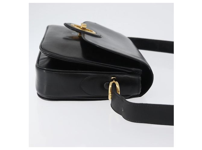 Borsa a Spalla CÉLINE Carrozza in Pelle Nera e Oro Auth bs33584 Nero D'oro - vista 3