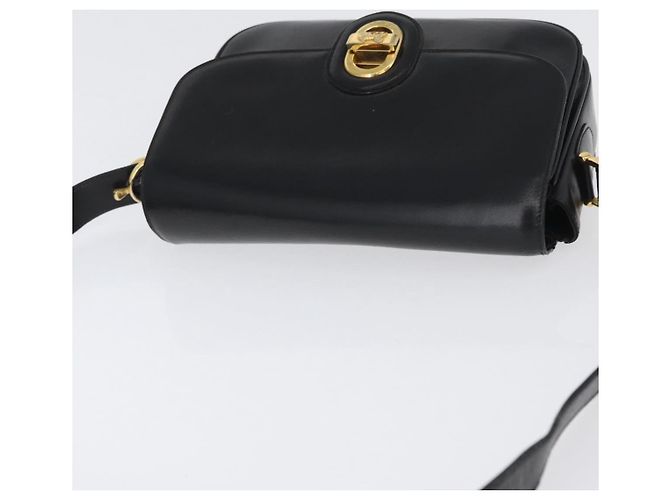 Borsa a Spalla CÉLINE Carrozza in Pelle Nera e Oro Auth bs33584 Nero D'oro - vista 6