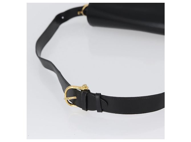 Borsa a Spalla CÉLINE Carrozza in Pelle Nera e Oro Auth bs33584 Nero D'oro - vista 7
