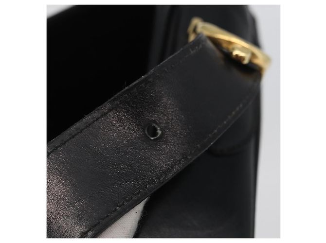 Borsa a Spalla CÉLINE Carrozza in Pelle Nera e Oro Auth bs33584 Nero D'oro - vista 9