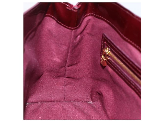 LOUIS VUITTON Borsa Wilshire PM Monogram Vernis Amarante M93641 LV Auth ki6551M Bordò - vista 20