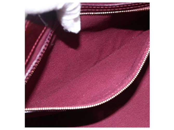 LOUIS VUITTON Borsa Wilshire PM Monogram Vernis Amarante M93641 LV Auth ki6551M Bordò - vista 22