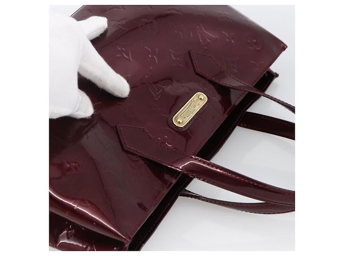 LOUIS VUITTON Borsa Wilshire PM Monogram Vernis Amarante M93641 LV Auth ki6551M Bordò - vista 6
