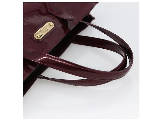 LOUIS VUITTON Borsa Wilshire PM Monogram Vernis Amarante M93641 LV Auth ki6551M Bordò - vista 7