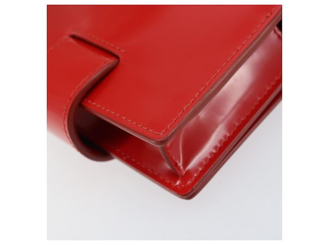 Borsa a Spalla Gancini in Pelle Rossa e Argento di Salvatore Ferragamo Auth BA10529 Rosso - vista 15