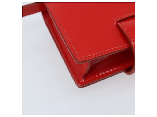 Borsa a Spalla Gancini in Pelle Rossa e Argento di Salvatore Ferragamo Auth BA10529 Rosso - vista 16