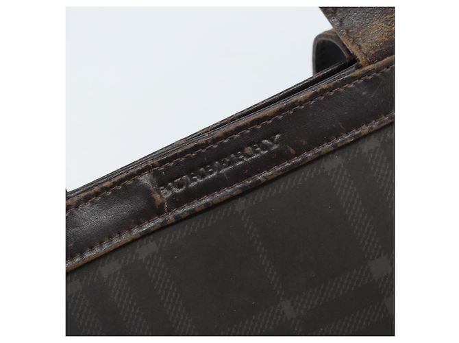 BURBERRY Nova Check Handtasche aus PVC braun silber authentisch bs33672 - Ansicht 11