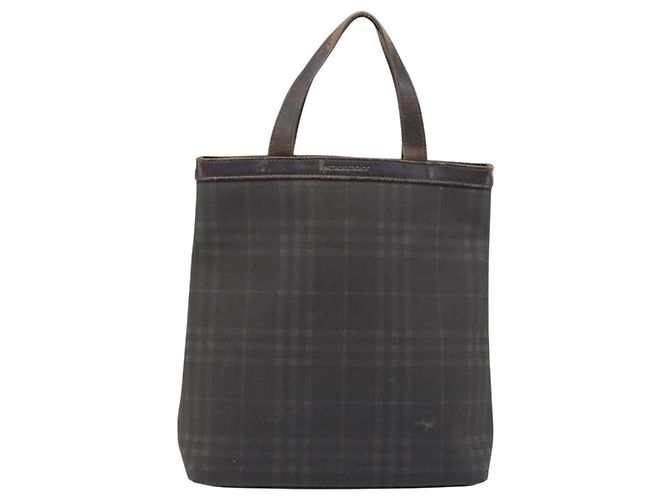 BURBERRY Nova Check Handtasche aus PVC braun silber authentisch bs33672 - Ansicht 13