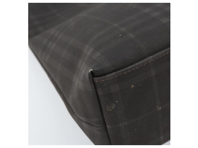 BURBERRY Nova Check Handtasche aus PVC braun silber authentisch bs33672 - Ansicht 14