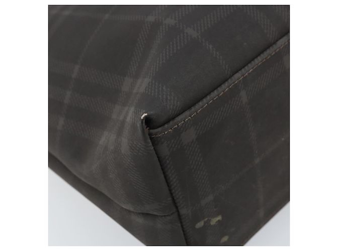BURBERRY Nova Check Handtasche aus PVC braun silber authentisch bs33672 - Ansicht 16