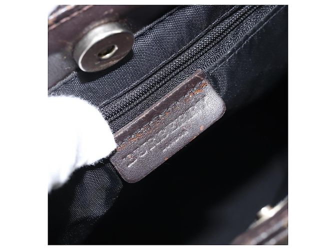 BURBERRY Nova Check Handtasche aus PVC braun silber authentisch bs33672 - Ansicht 17