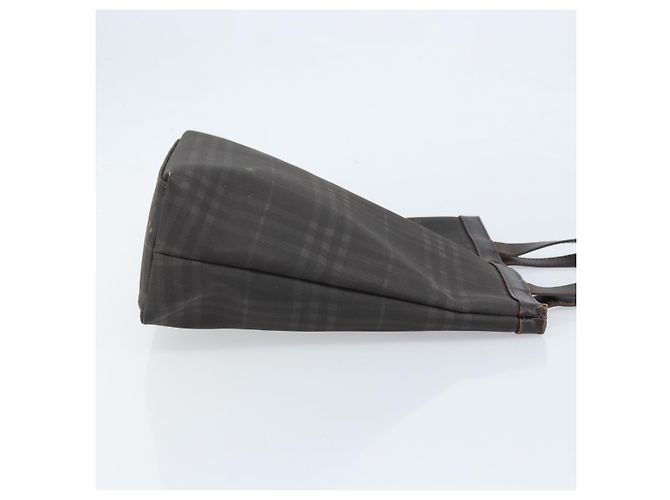 BURBERRY Nova Check Handtasche aus PVC braun silber authentisch bs33672 - Ansicht 3