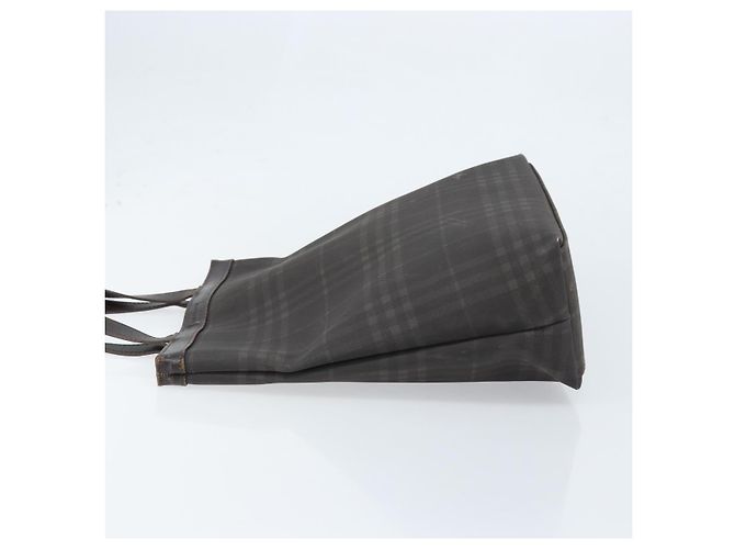 BURBERRY Nova Check Handtasche aus PVC braun silber authentisch bs33672 - Ansicht 4