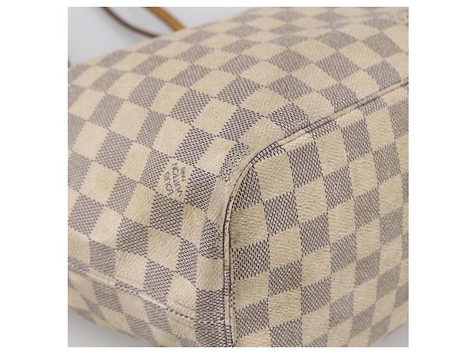 LOUIS VUITTON Borsa Tote Neverfull MM Damier Azur N41605 Auth LV LNZ052 - vista 14