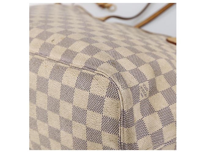 LOUIS VUITTON Borsa Tote Neverfull MM Damier Azur N41605 Auth LV LNZ052 - vista 15